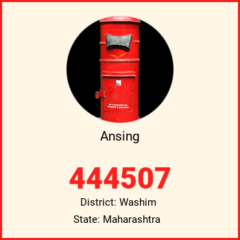Ansing pin code, district Washim in Maharashtra