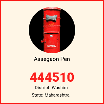 Assegaon Pen pin code, district Washim in Maharashtra