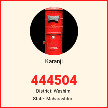 Karanji pin code, district Washim in Maharashtra