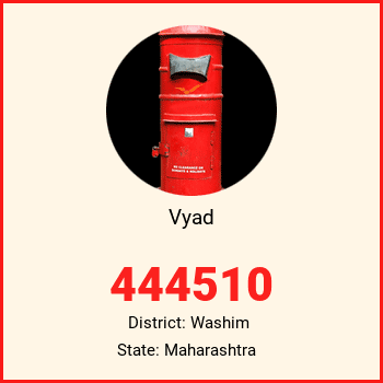 Vyad pin code, district Washim in Maharashtra