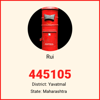 Rui pin code, district Yavatmal in Maharashtra