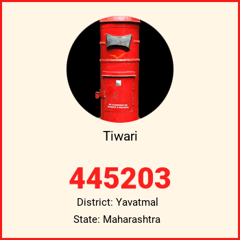 Tiwari pin code, district Yavatmal in Maharashtra
