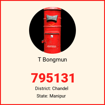T Bongmun pin code, district Chandel in Manipur