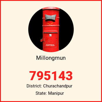 Millongmun pin code, district Churachandpur in Manipur