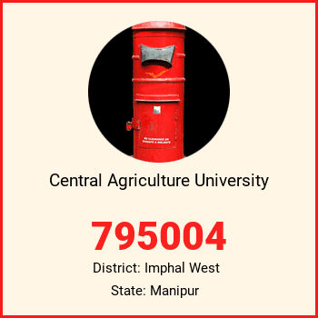 Central Agriculture University pin code, district Imphal West in Manipur