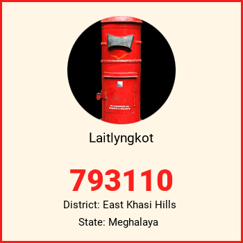 Laitlyngkot pin code, district East Khasi Hills in Meghalaya