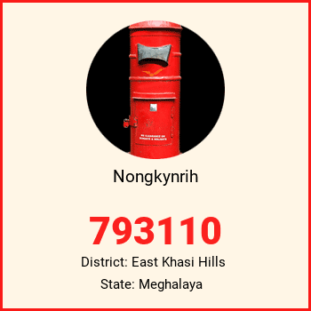 Nongkynrih pin code, district East Khasi Hills in Meghalaya