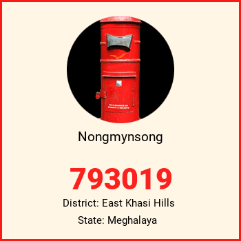 Nongmynsong pin code, district East Khasi Hills in Meghalaya