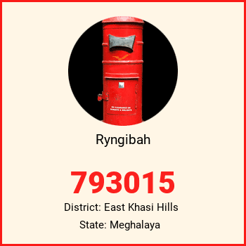 Ryngibah pin code, district East Khasi Hills in Meghalaya
