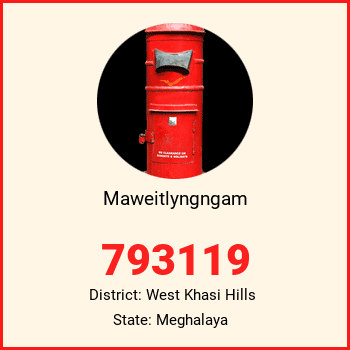 Maweitlyngngam pin code, district West Khasi Hills in Meghalaya