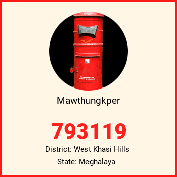 Mawthungkper pin code, district West Khasi Hills in Meghalaya