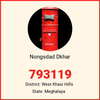 Nongsdad Dkhar pin code, district West Khasi Hills in Meghalaya