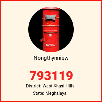 Nongthynniew pin code, district West Khasi Hills in Meghalaya