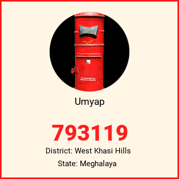 Umyap pin code, district West Khasi Hills in Meghalaya