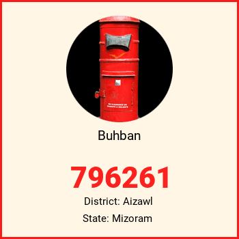 Buhban pin code, district Aizawl in Mizoram