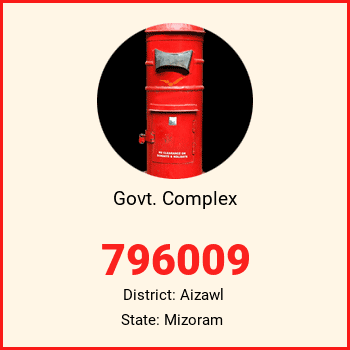 Govt. Complex pin code, district Aizawl in Mizoram