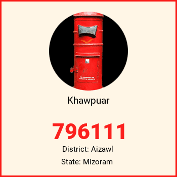 Khawpuar pin code, district Aizawl in Mizoram