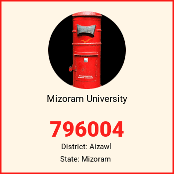 Mizoram University pin code, district Aizawl in Mizoram