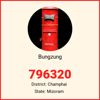 Bungzung pin code, district Champhai in Mizoram