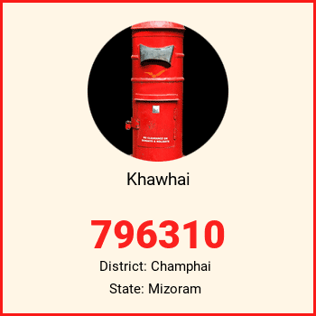 Khawhai pin code, district Champhai in Mizoram