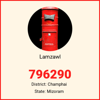 Lamzawl pin code, district Champhai in Mizoram