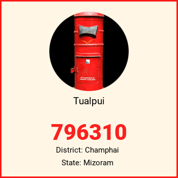 Tualpui pin code, district Champhai in Mizoram