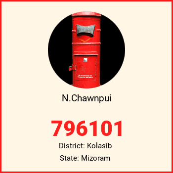N.Chawnpui pin code, district Kolasib in Mizoram