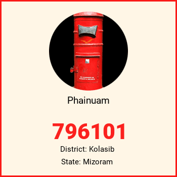 Phainuam pin code, district Kolasib in Mizoram