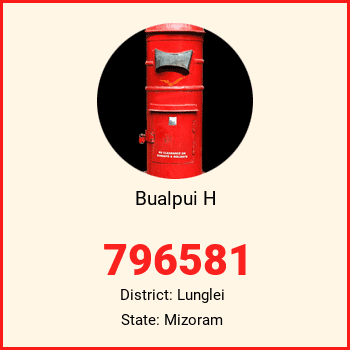 Bualpui H pin code, district Lunglei in Mizoram