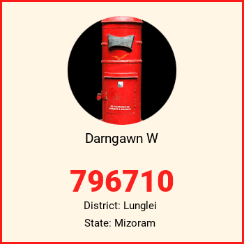 Darngawn W pin code, district Lunglei in Mizoram