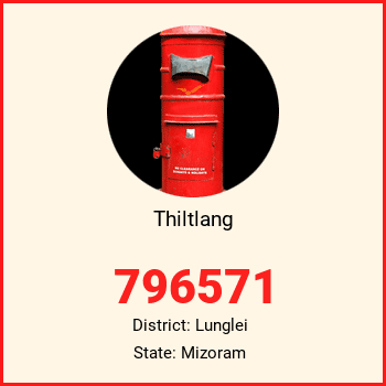 Thiltlang pin code, district Lunglei in Mizoram