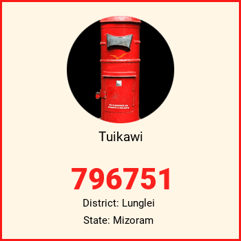 Tuikawi pin code, district Lunglei in Mizoram