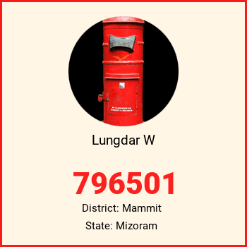 Lungdar W pin code, district Mammit in Mizoram