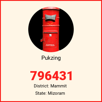 Pukzing pin code, district Mammit in Mizoram