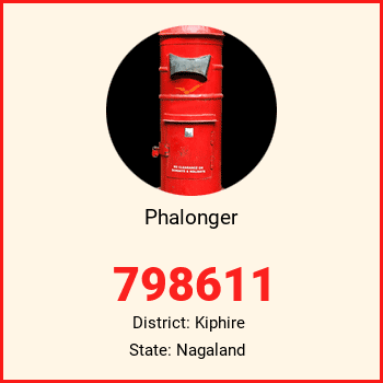Phalonger pin code, district Kiphire in Nagaland