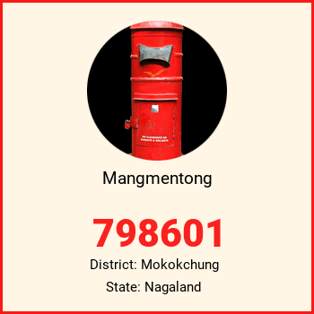 Mangmentong pin code, district Mokokchung in Nagaland
