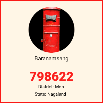 Baranamsang pin code, district Mon in Nagaland