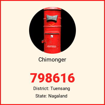 Chimonger pin code, district Tuensang in Nagaland
