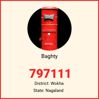 Baghty pin code, district Wokha in Nagaland