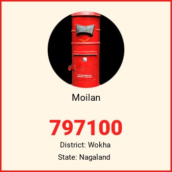 Moilan pin code, district Wokha in Nagaland
