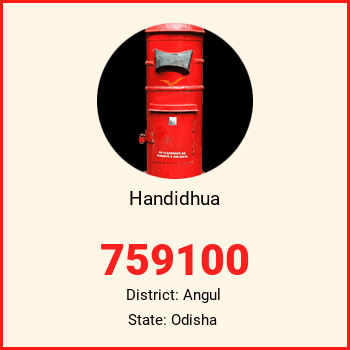 Handidhua pin code, district Angul in Odisha