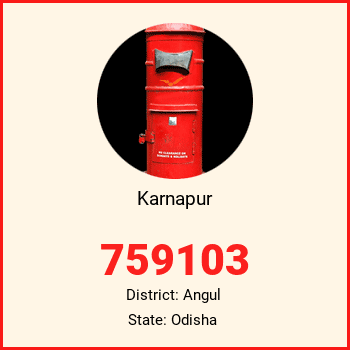 Karnapur pin code, district Angul in Odisha