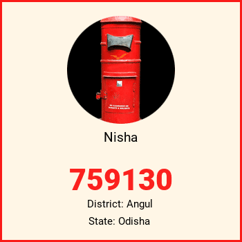 Nisha pin code, district Angul in Odisha