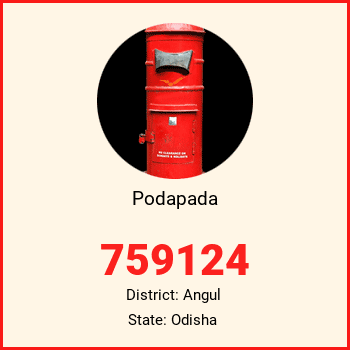 Podapada pin code, district Angul in Odisha