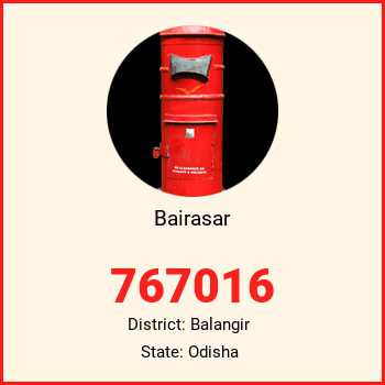 Bairasar pin code, district Balangir in Odisha