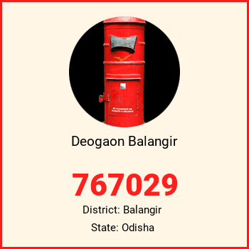 Deogaon Balangir pin code, district Balangir in Odisha