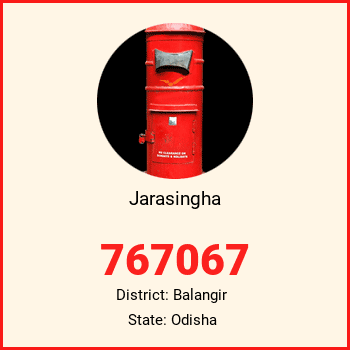 Jarasingha pin code, district Balangir in Odisha