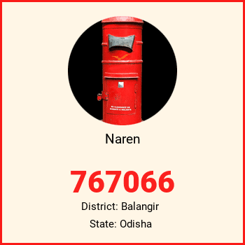 Naren pin code, district Balangir in Odisha