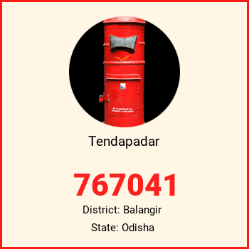 Tendapadar pin code, district Balangir in Odisha