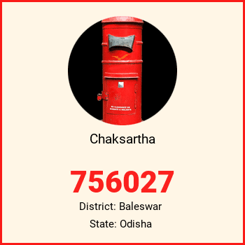 Chaksartha pin code, district Baleswar in Odisha